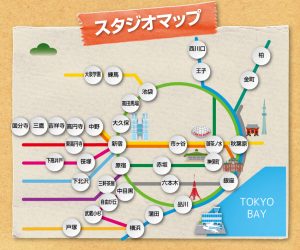 スタジオスクエアの レンタルスタジオ の全マップ
